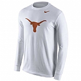 Texas Longhorns Nike Cotton Logo Long Sleeve WEM T-Shirt - White,baseball caps,new era cap wholesale,wholesale hats